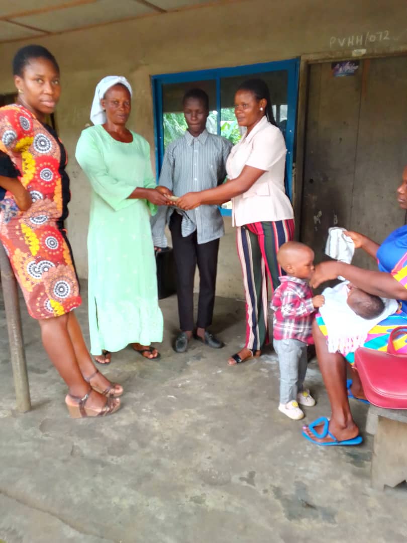 CCCRN Donated Cash Through HFDI to Caregiver of a 14-Year Old Blind Boy in Akwa-Ibom State